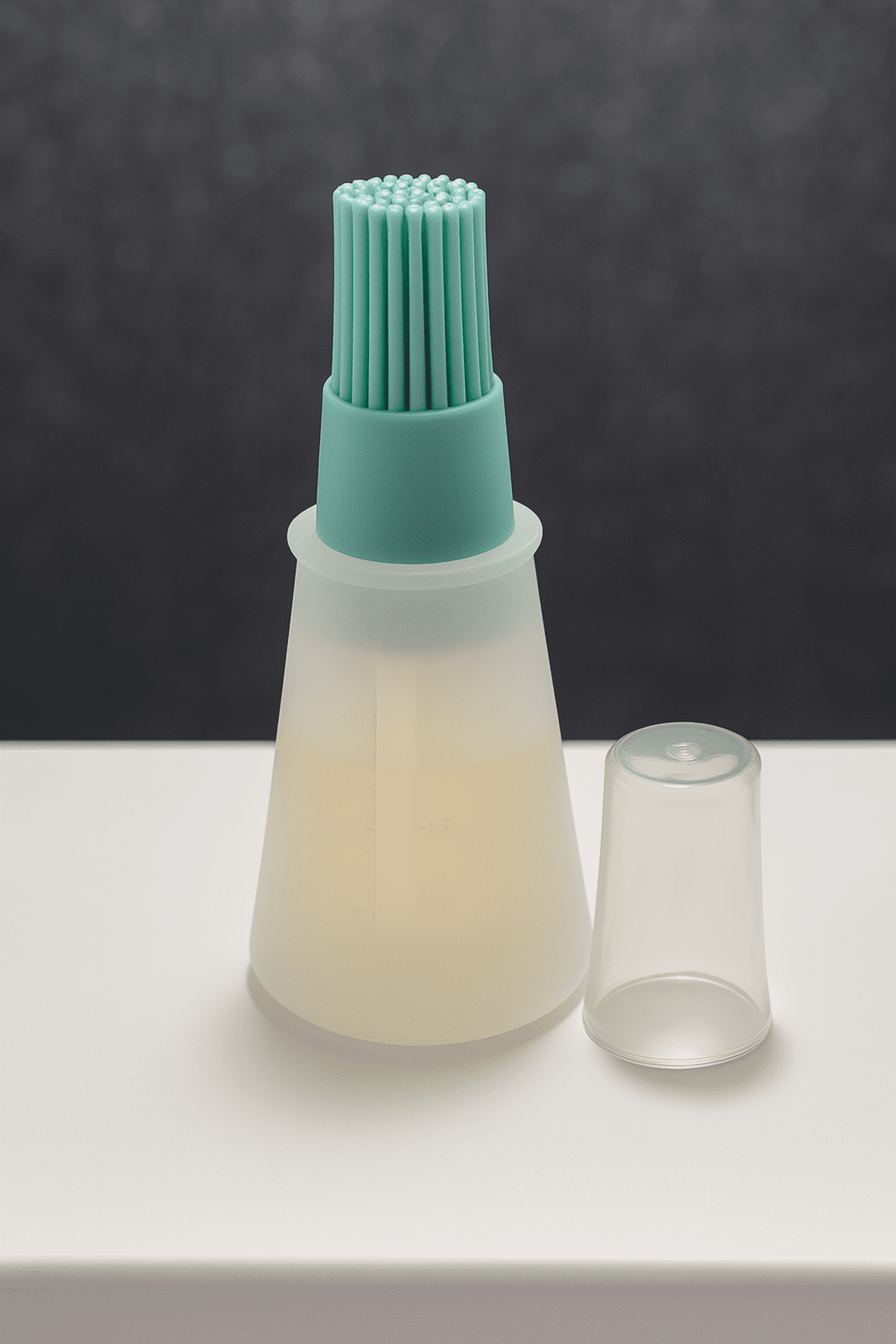 Botella de aceite con cepillo de silicona 2 en 1 – Resistente al calor - 2