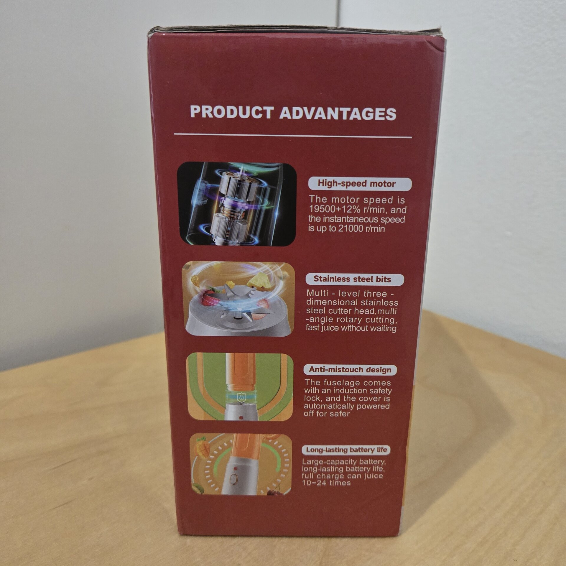 Batidora portátil doble vaso 450 ml | Recargable - 4