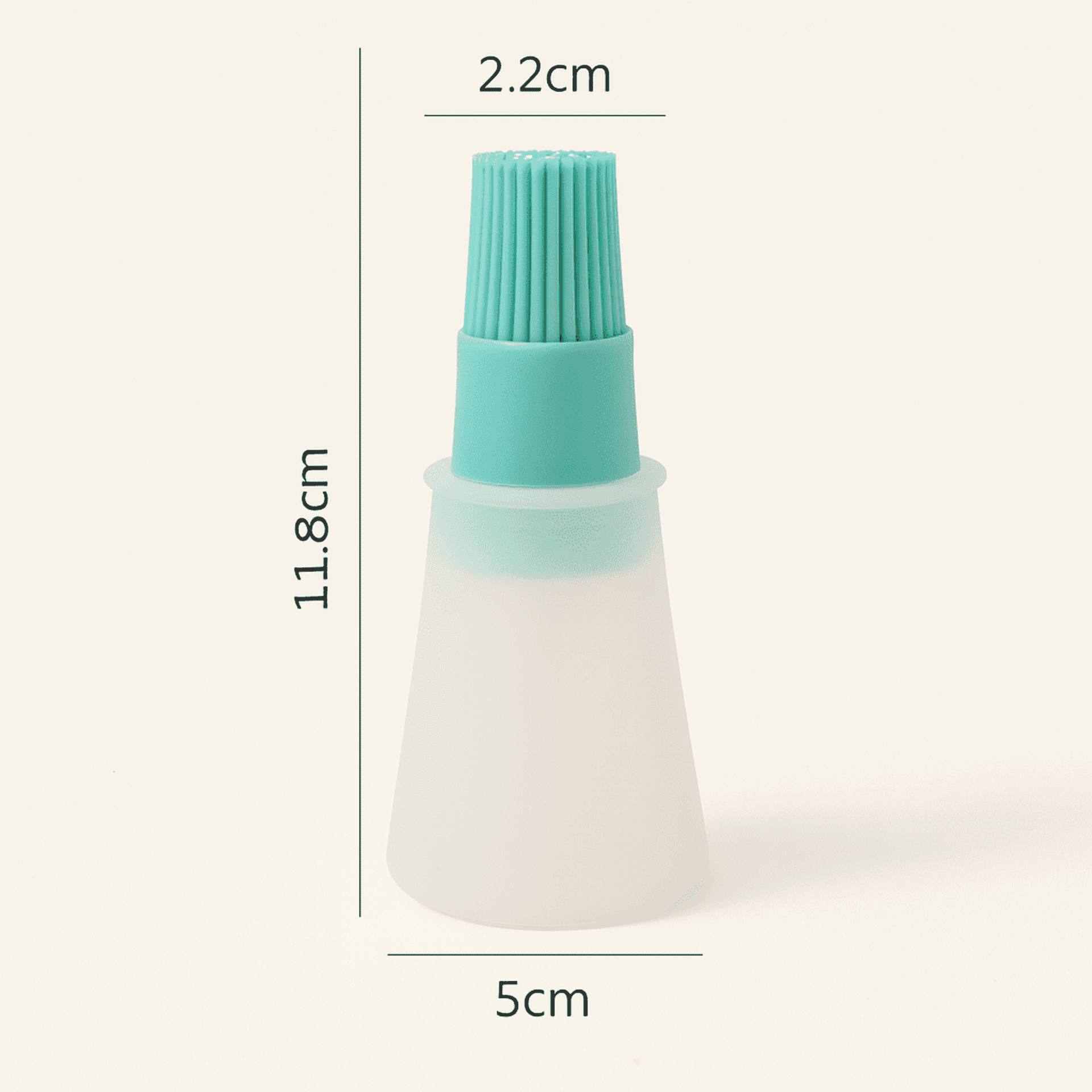 Botella de aceite con cepillo de silicona 2 en 1 – Resistente al calor - 4
