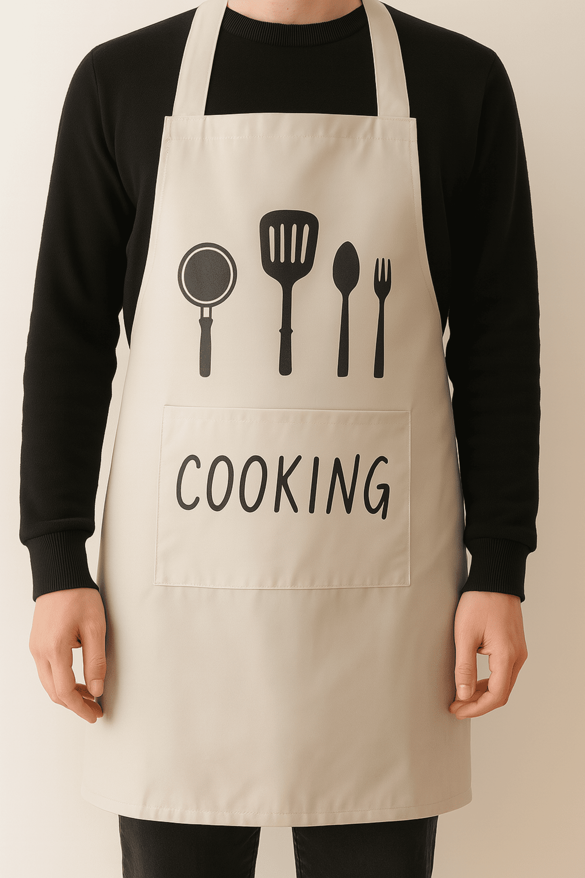 Delantal impermeable con bolsillo frontal –  Resistente al aceite y lavable - 2