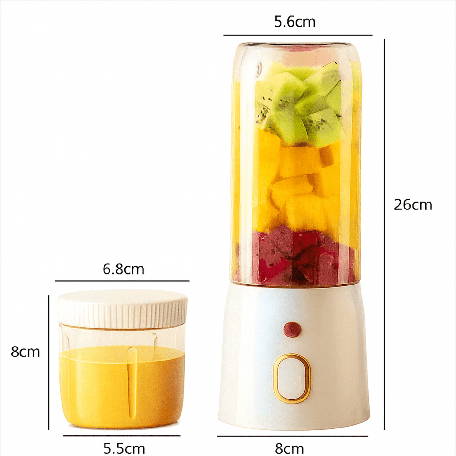 Batidora portátil doble vaso 450 ml | Recargable - 3