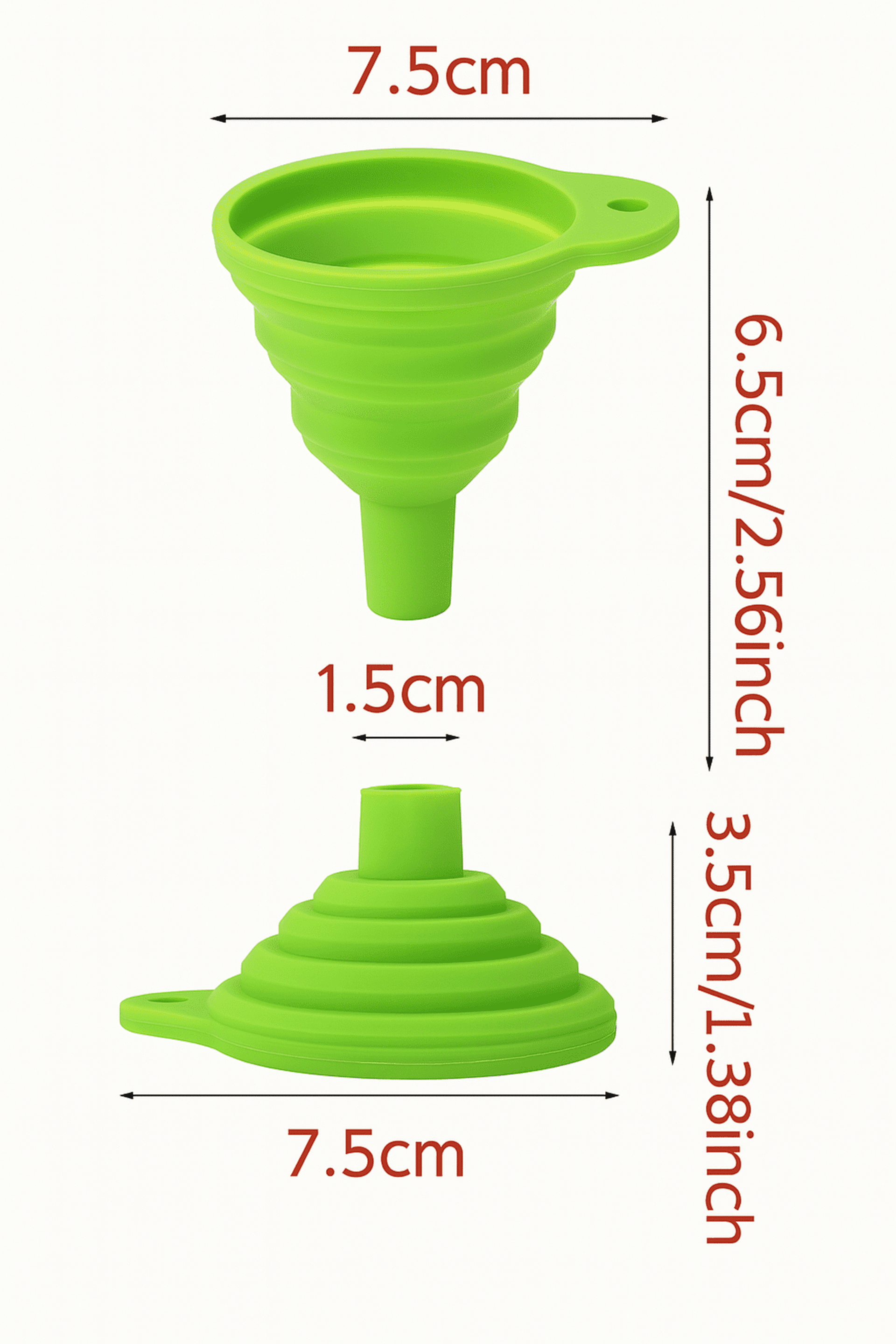 Embudo plegable de silicona – Reutilizable, portátil y flexible - 4