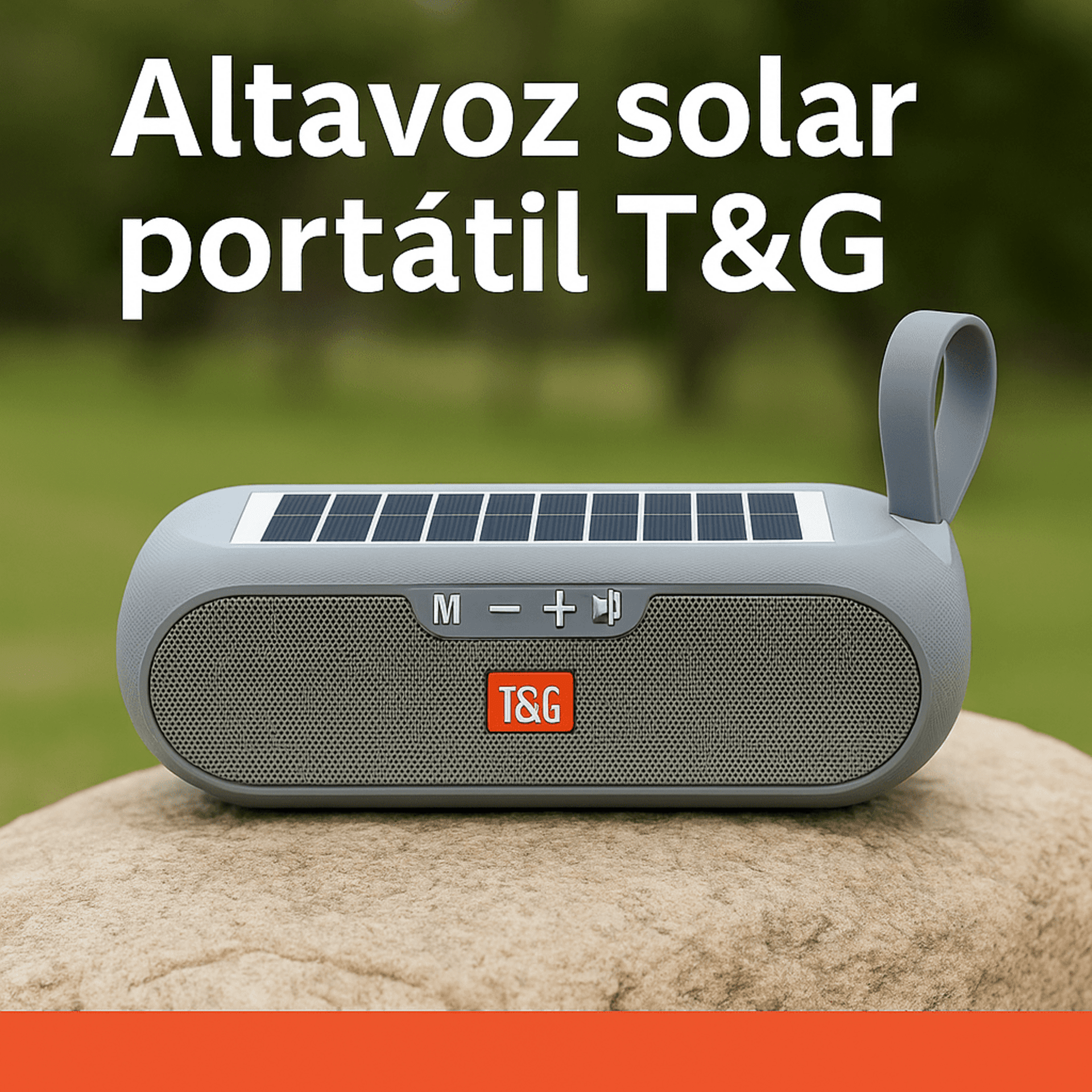 Altavoz Bluetooth solar portátil T&G – con USB y AUX - 2