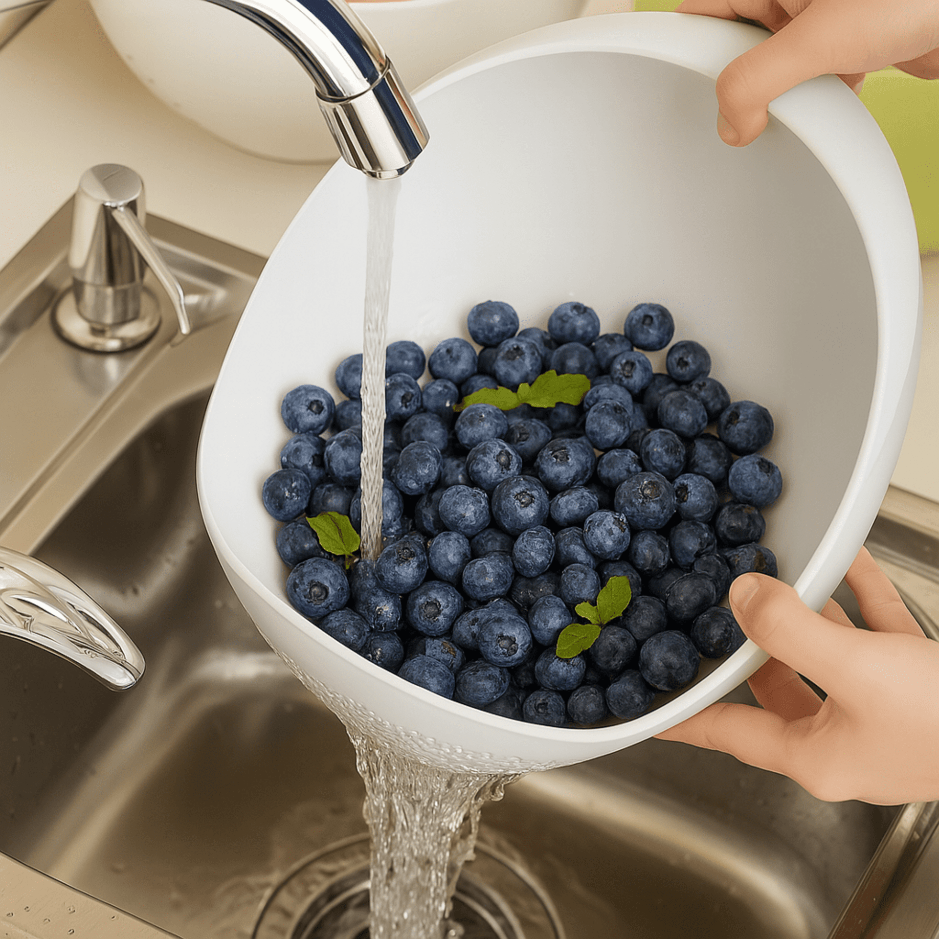 Colador multifuncional para cocina – Cesta de drenaje para frutas, arroz y más - 4