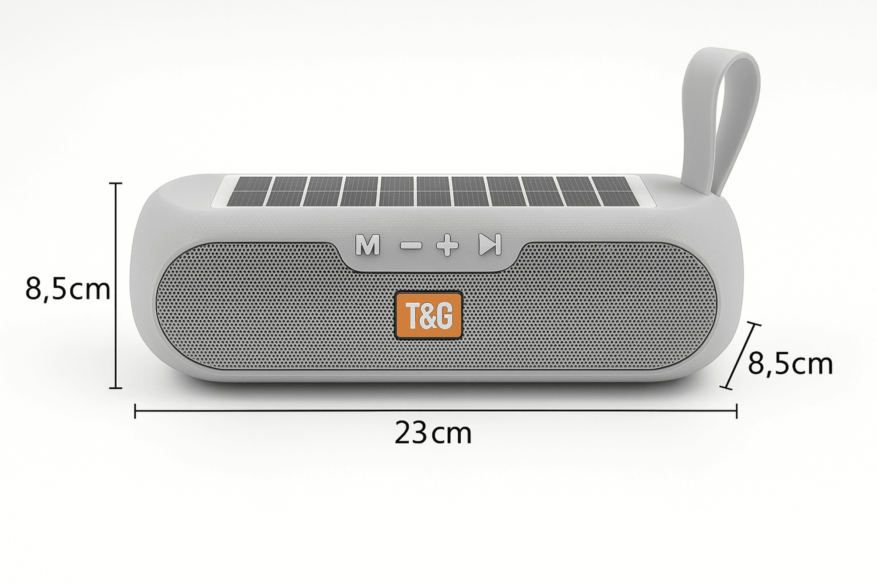 Altavoz Bluetooth solar portátil T&G – con USB y AUX - 3