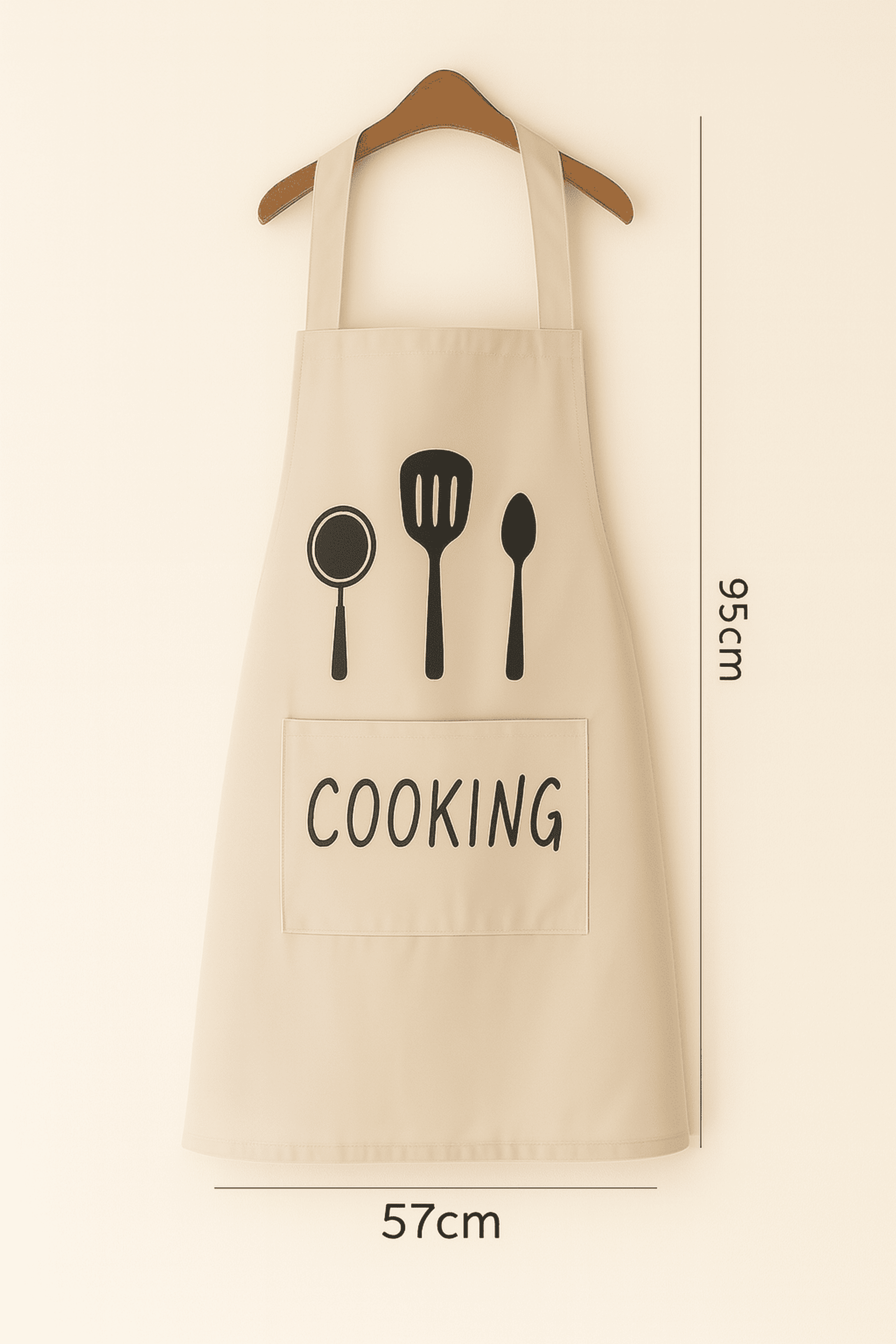 Delantal impermeable con bolsillo frontal –  Resistente al aceite y lavable - 6