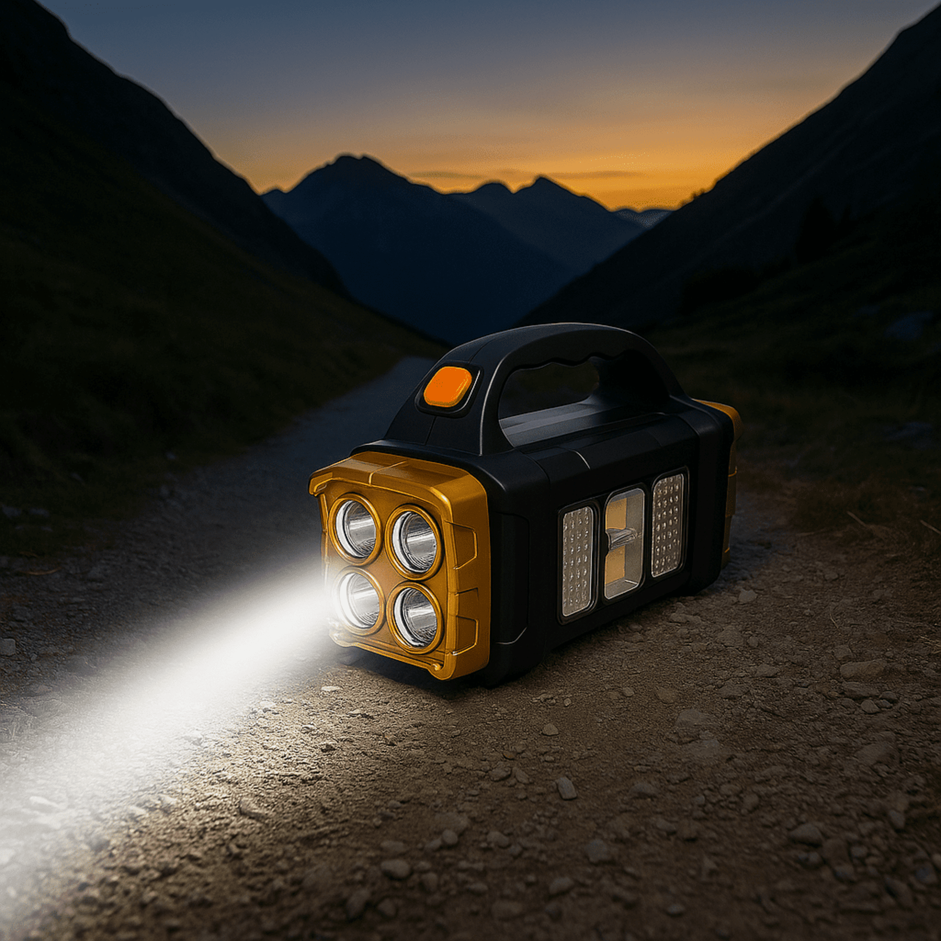 Linterna LED solar + COB con power bank y carga dual - 3
