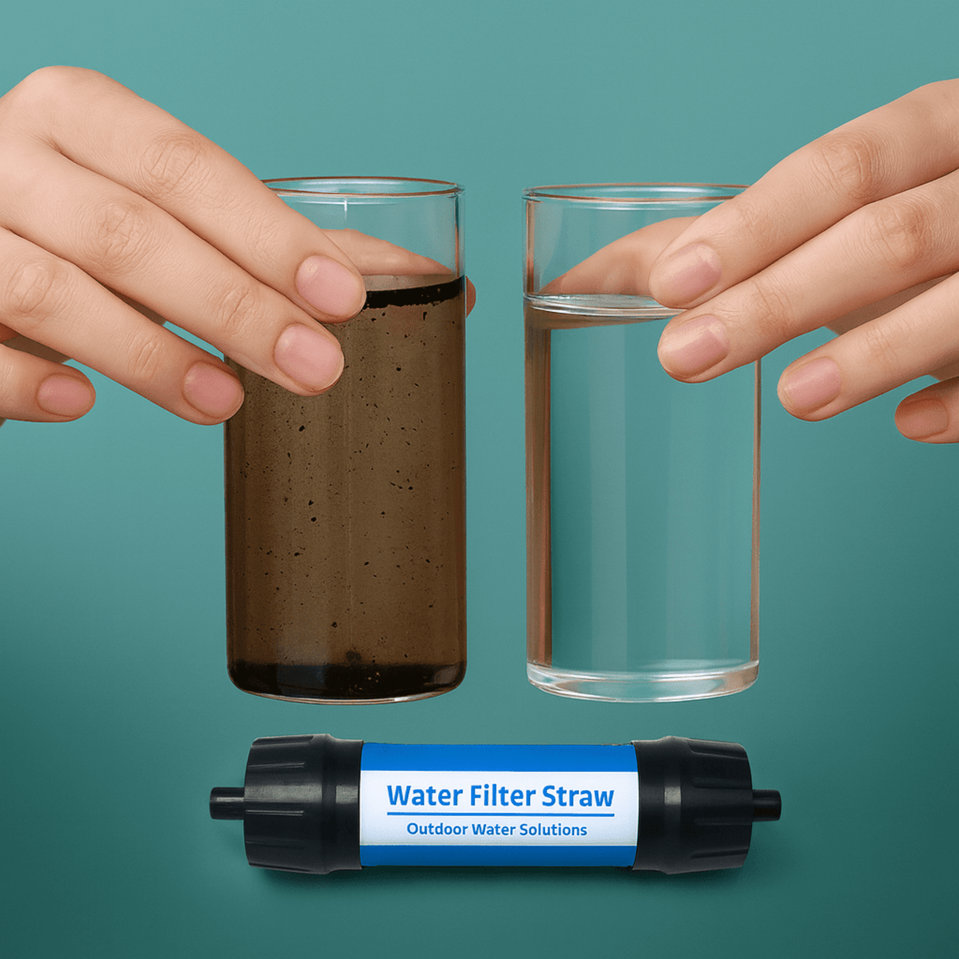 Filtro de Agua Portátil Tipo Pajilla 4000 L – Camping, Senderismo y Emergencias - 2